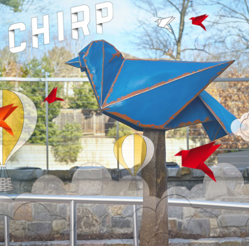 Chirp - bird Crittergami installation